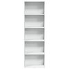 vidaXL Bookcase White Engineered Wood Standard Bookcase Rectangular