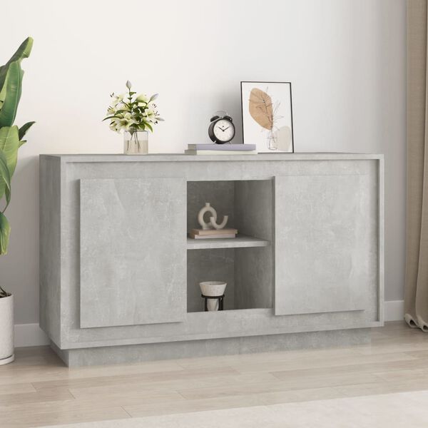 vidaXL Sideboard Concrete Gray Engineered Wood Medium Sideboard