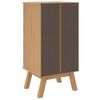 vidaXL Bedside Cabinet Grey and Brown Solid Pine Wood, Engineered Wood