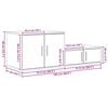 vidaXL Storage Cabinet 2 pcs White 40.55 x 16.14 x 15.75 in