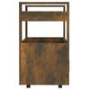 vidaXL Kitchen Trolley Smoked Oak 23.6x17.7x31.5" Engineered Wood