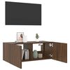 vidaXL TV Wall Cabinet Brown oak Engineered wood Medium TV Wall Cabinet