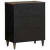 vidaXL Sideboard Black Solid Mango Wood Standard Sideboard Rectangular