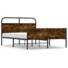 vidaXL Bed Frame Sonoma Oak Steel, Engineered Wood Double Bed Frame