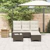 vidaXL Garden Sofa Set Brown PE Rattan Large Modular Garden Sofa Set