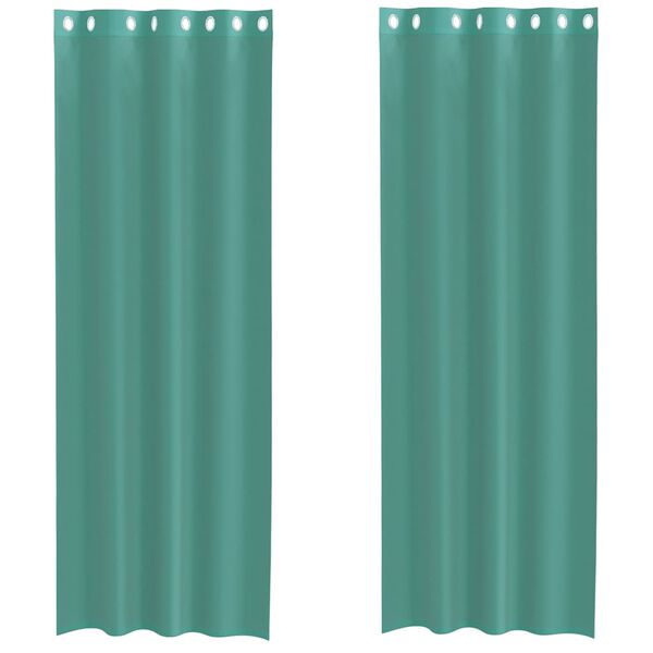 vidaXL Voile Curtains with Grommets 2 pcs Turquoise