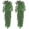 vidaXL Artificial Plant Set of 4 Green Plastic 35.4 in tall