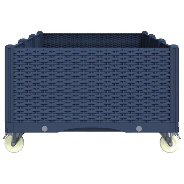 vidaXL Garden Planter Blue Grey Polypropylene Large Portable