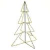 vidaXL Christmas Cone Tree Black and Warm White Metal Christmas Cone Tree