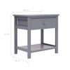vidaXL Cabinet Set of 2 Grey Paulownia wood 15.7 x 11.4 x 16.5 in
