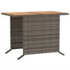 vidaXL Bistro Set Gray PE rattan, powder-coated steel, solid acacia wood
