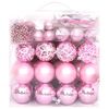 vidaXL Christmas Bauble Set Pink, Red, White Plastic Various sizes