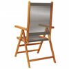 vidaXL Garden Chair Set of 6 Grey Solid acacia wood with an oil finish