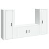 vidaXL TV Cabinet Set Set of 3 White Engineered wood Medium