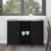 vidaXL Sideboard Black Oak 39.37 x 13.78 x 27.56 in