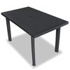 vidaXL Dining Set Anthracite Plastic Standard Foldable