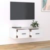 vidaXL TV Cabinet White Engineered wood Medium TV Cabinet Rectangular