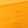 vidaXL Chest of Drawer Mustard Yellow Steel Medium Levelers
