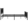 vidaXL Bed Frame Black Powder-coated steel 76x80 in Bed Frame