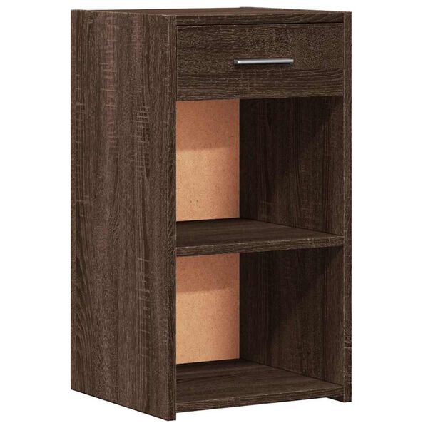vidaXL Bedside Cabinet Brown oak Engineered wood 13.8 x 13.4 x 25.6 in