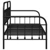 vidaXL Daybed Frame Black 39.37 x 74.80 in Powder-Coated Steel