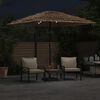 vidaXL Garden Parasol Brown Polyester, Powder-Coated Steel 97.6 in