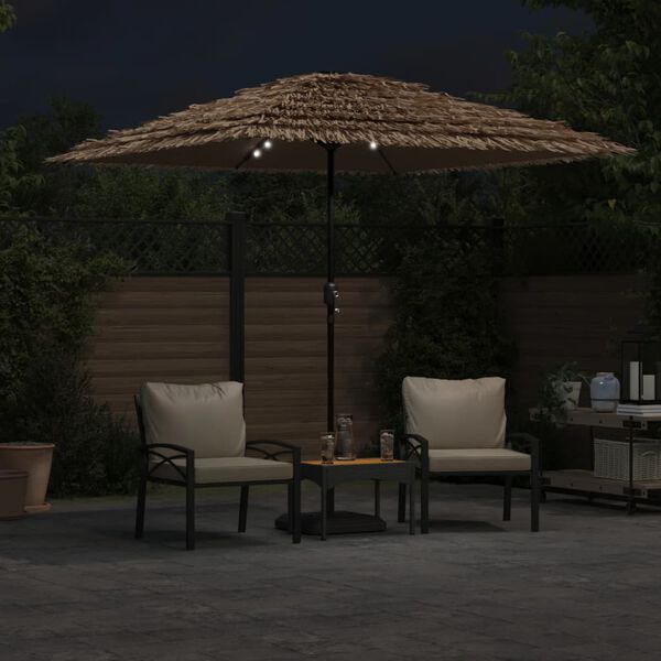 vidaXL Garden Parasol Brown Polyester, Powder-Coated Steel 97.6 in