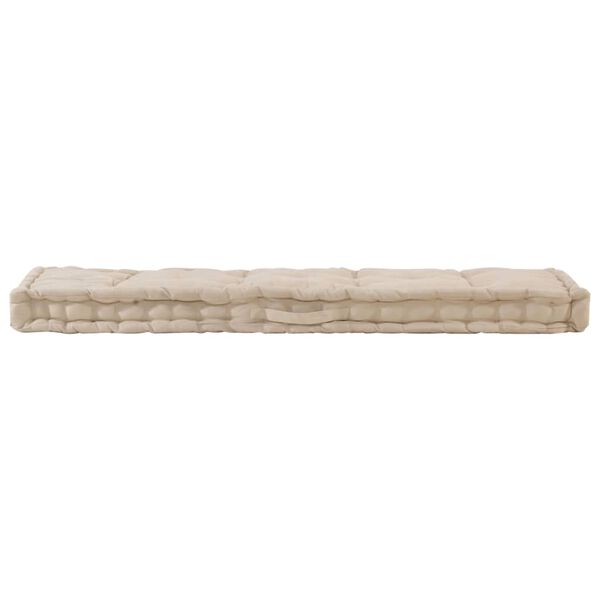 vidaXL Pallet Cushion Beige 100% cotton and filling cotton mix