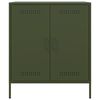 vidaXL Sideboard Olive Green Steel Medium Cabinet Rectangular