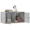vidaXL Wall Cabinet Concrete Grey Engineered Wood, Glass Medium