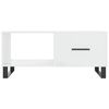 vidaXL Coffee Table High gloss white Engineered wood, Iron Coffee Table