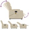 vidaXL Electric Stand Up Massage Recliner Chair Cream