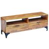 vidaXL TV Stand Natural Mango Mango wood and steel 47.2 in TV Stand