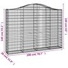 vidaXL Arched Gabion Baskets 6 pcs 78.7x11.8x140/160" Galvanised Iron