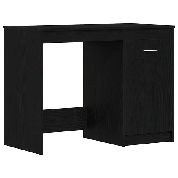 vidaXL Desk Black Oak 39.37 x 19.69 x 29.92 in Engineered Wood