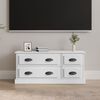 vidaXL TV Cabinet White Engineered wood Medium TV Cabinet Rectangular