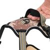 vidaXL Dog Harness Camouflage brown Polyester S Adjustable Armrests