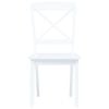 vidaXL Dining Chair Set of 2 White Solid rubber wood Standard Durable