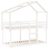 vidaXL Kid's Bed Roof White Solid pine wood 80 x 37.6 x 56 in Durable