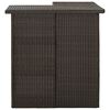 vidaXL Garden Bar Set Brown Poly rattan Large Removable Covers