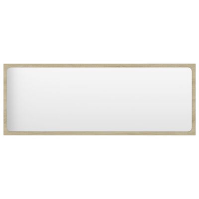 vidaXL Bathroom Mirror Sonoma Oak 39.4"x0.6"x14.6" Chipboard