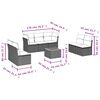 vidaXL Garden Sofa Set Black PE rattan Large Modular Garden Sofa Set