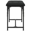 vidaXL Dining Bench Black Steel and Faux Leather