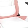 vidaXL Gaming Chair White and Pink Faux Leather Adjustable Gaming Chair