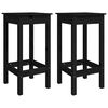 vidaXL Garden Bar Set Black Solid Pine Wood Medium Minimalist