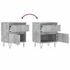 vidaXL Bedside Cabinet Set of 2 Concrete Grey Engineered wood, metal
