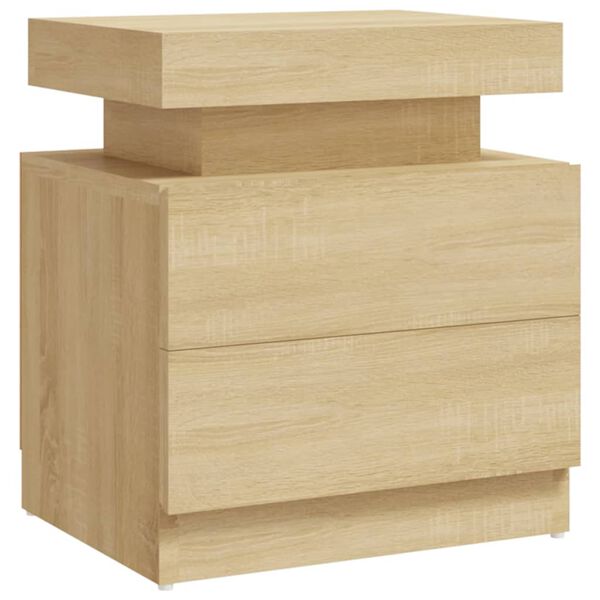 vidaXL Bedside Cabinet Sonoma Oak Engineered Wood Medium Bedside Cabinet