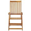 vidaXL Garden Chair Set of 4 Brown Solid Acacia wood Standard Foldable