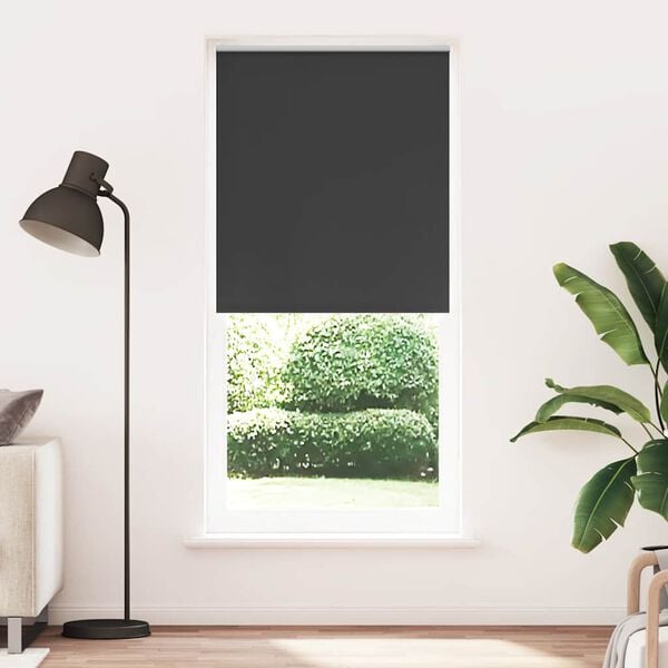 vidaXL Roller blind blackout 41.1x90.6" Fabric Width 39.4 " black