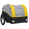 vidaXL Bike Trailer Black and Yellow 66.1 lb Iron